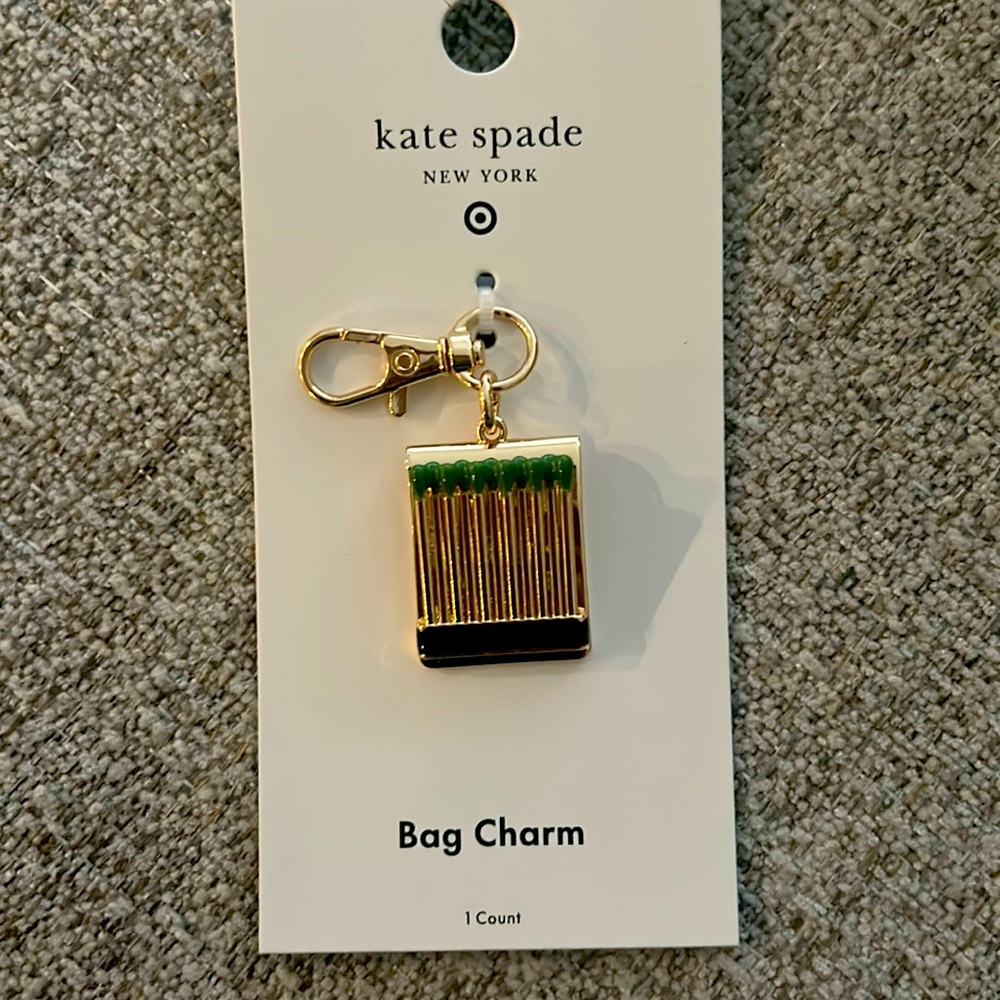 Matches Bag Charm Keychain - kate spade new york x Target Gold/Green/Black - NWT